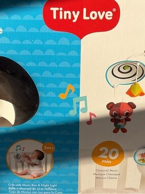 Tiny Love Blue Crib-Side Music Mobile with Night Light
